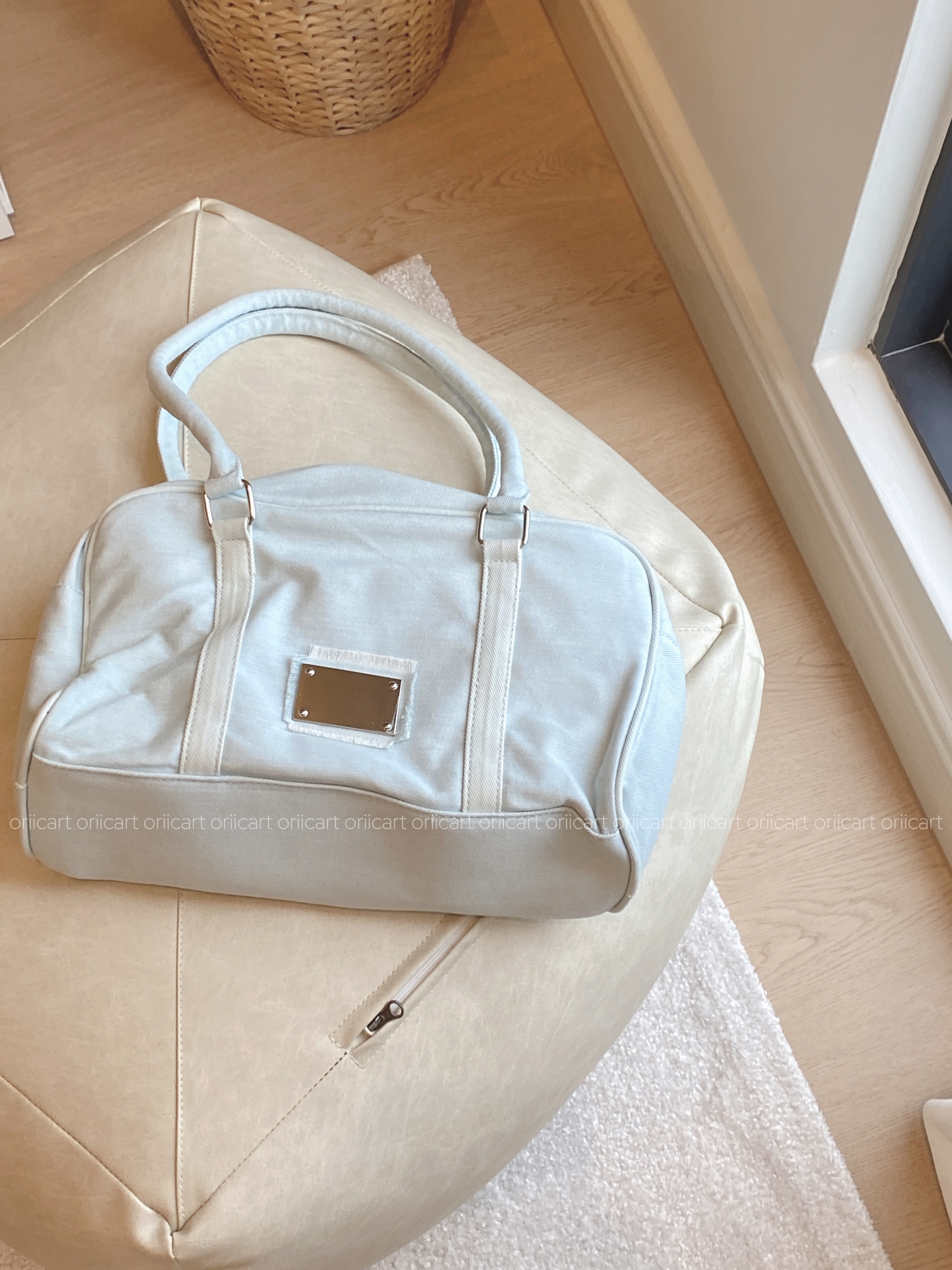 Light Blue Denim Shoulder Bag
