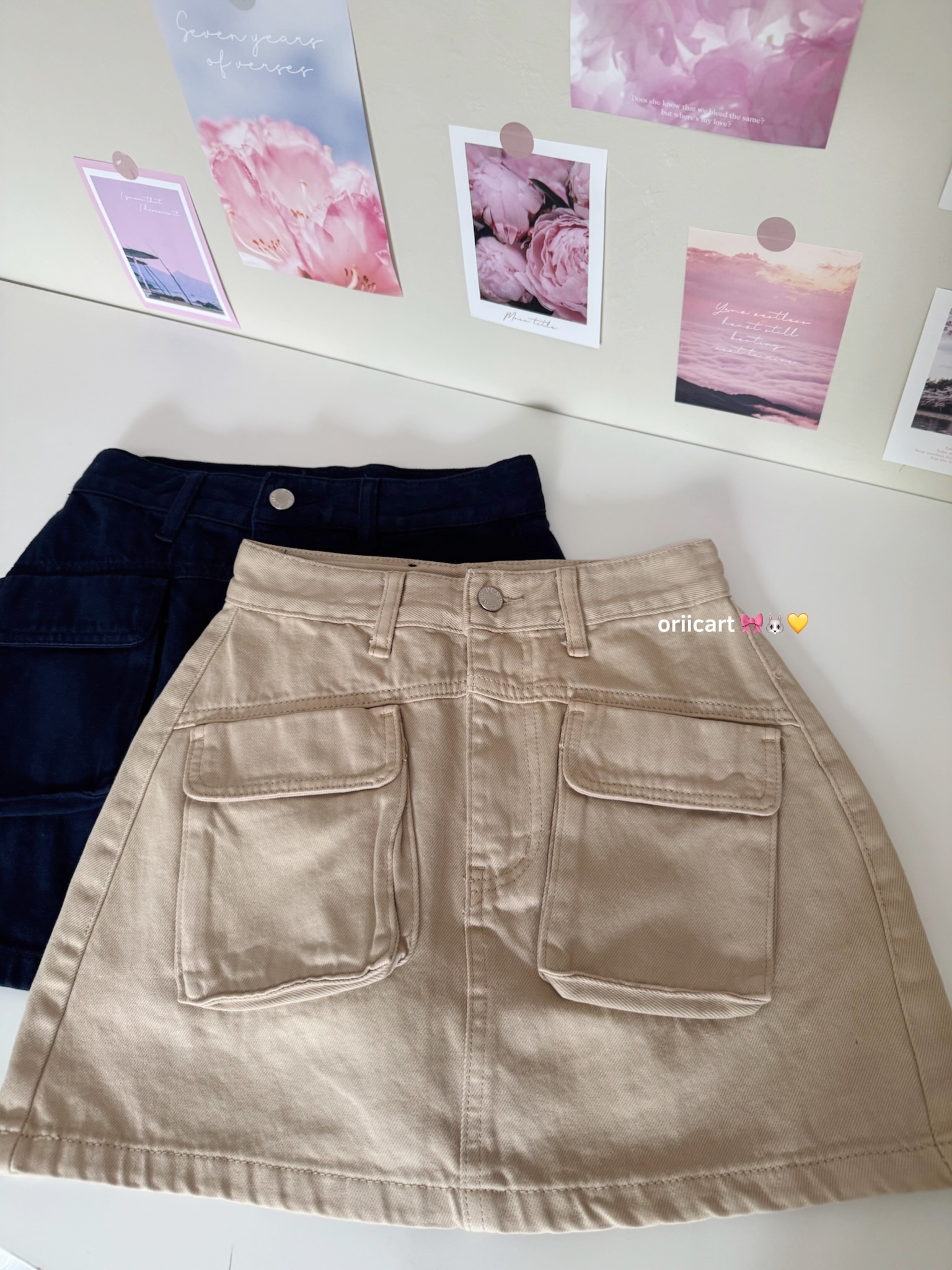 Flap Pocket Design Casual Miniskirt