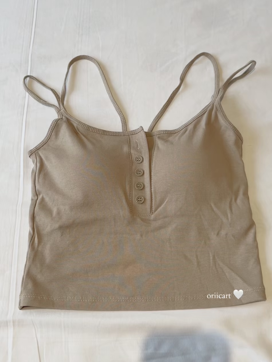 V Back Apricot Cami Top