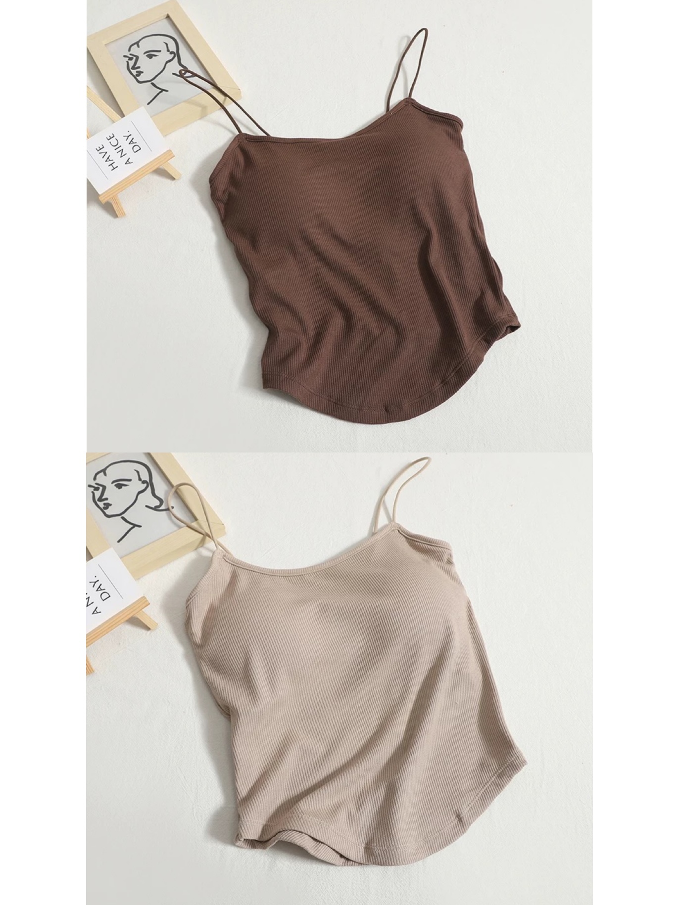 Slim-Fit Plain Cami Top
