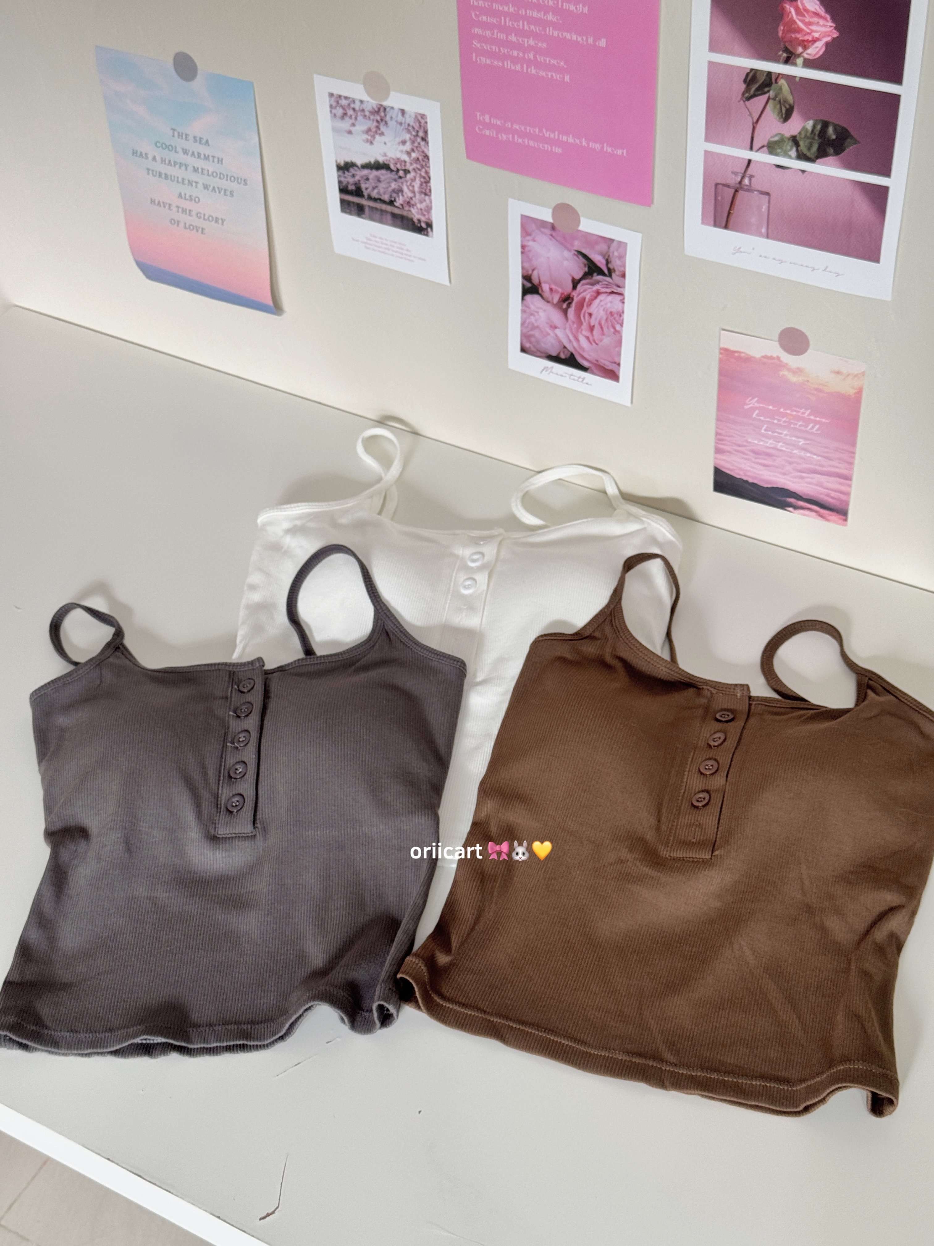 Casual Half Button Padded Cami Top