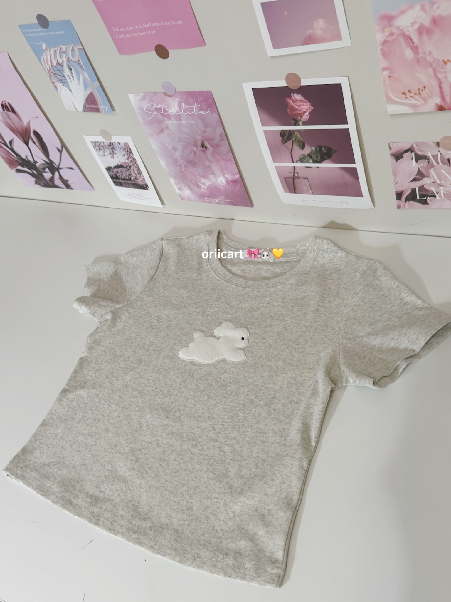 Fuzzy Bunny Graphic Crop Top