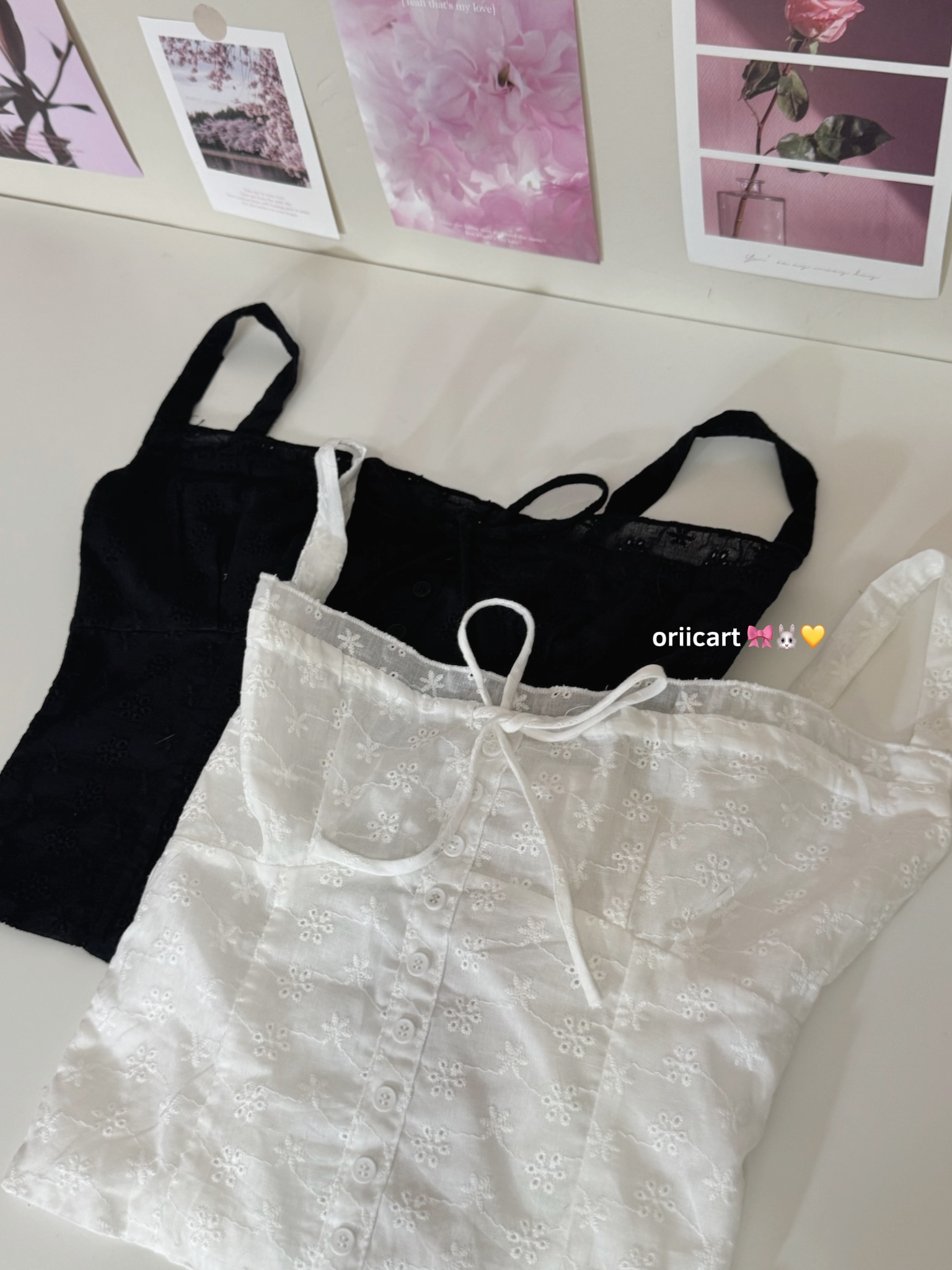 Ruched Eyelet Cami Top